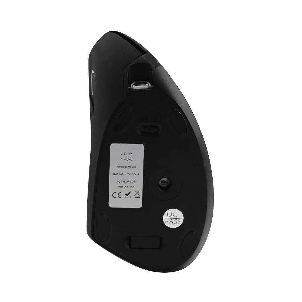 Left Hand Vertical Mouse Rechargeable Wireless Ergonomic 800-1200-1600 DPI Optical Wrist Healing For Laptop PC