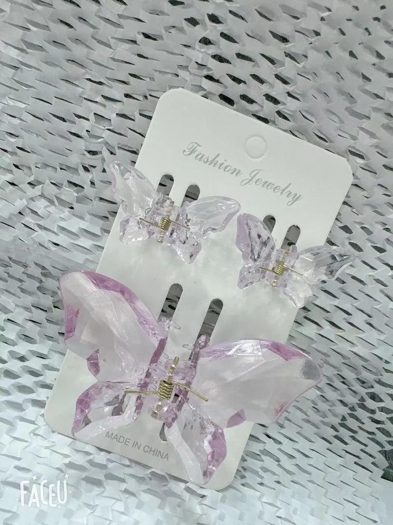 Horquilla de cola de caballo de hada multicolor de estilo coreano, diadema para el pelo, clip de mariposa, accesorios para el cabello femenino de Súper Hada