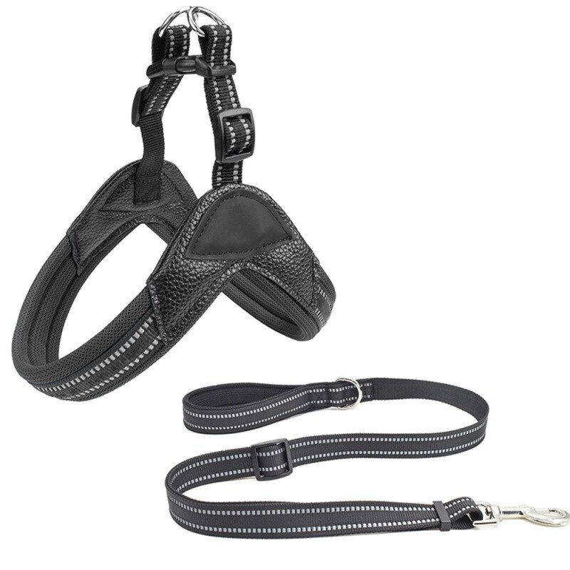 Pet Chest Strap Dog Pet Leash Reflective Explosion-Proof Flush.Dog Strap Set.: B / XS