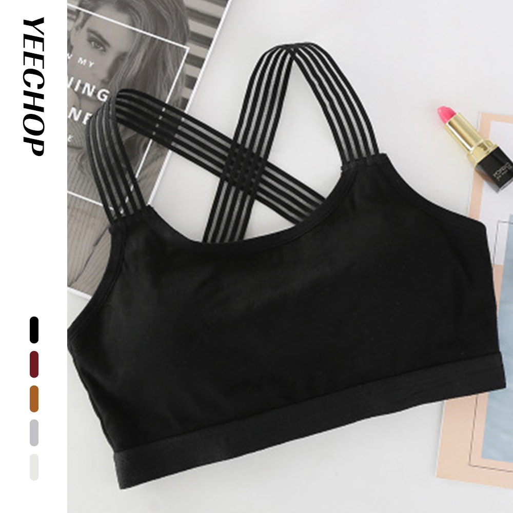 Yeechop Women Gym Racerback Breathable Fit Sports Bra Dries Quickly High Stretchy Workout Fitness Seamless Sports Top