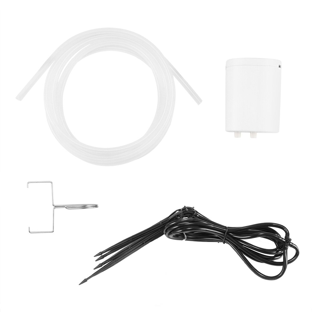 Kit de riego por goteo automático para el hogar, sistema rociador con controlador para bonsái de jardín, uso interior: 4 Heads Dripping