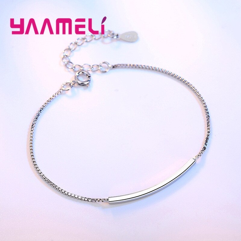 Glatte Schlange Kette Silber Armband Geometrische Muster Unregelmäßige Form Hochzeit Für Brautjungfer Braut