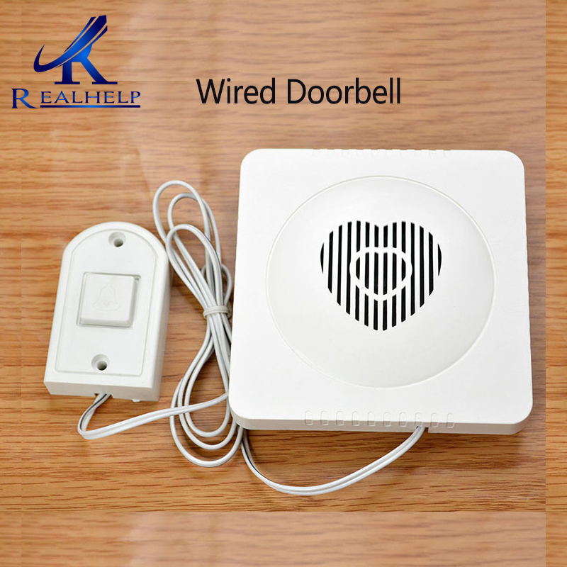 Tråd elektronisk dörrklocka 90cm hushålls elektronisk dörrklocka med linje dörrklocka samtal för äldre