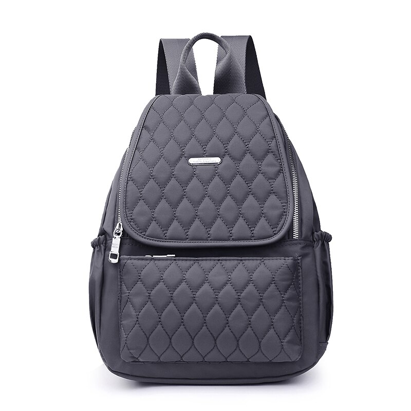 Vento Marea Travel Women Backpack School Bag For Teenage Girl Waterproof Nylon Shoulder Bag Multi Pocket Black Rucksack: GRAY BACKPACK