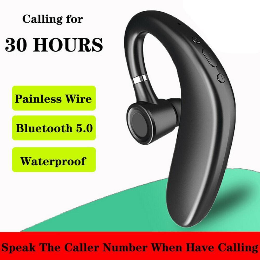 Draadloze Bluetooth Oortelefoon Business Headsets Met Mic Handsfree Call Oorhaak Oortelefoon Voor Iphone Android Ios