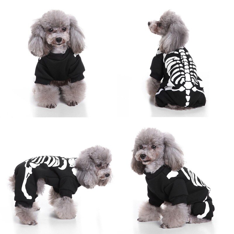 Veste d&#39;halloween pour animal de compagnie, déguisement amusant, squelette de chat, chiot, chaton, chien, Chihuahua