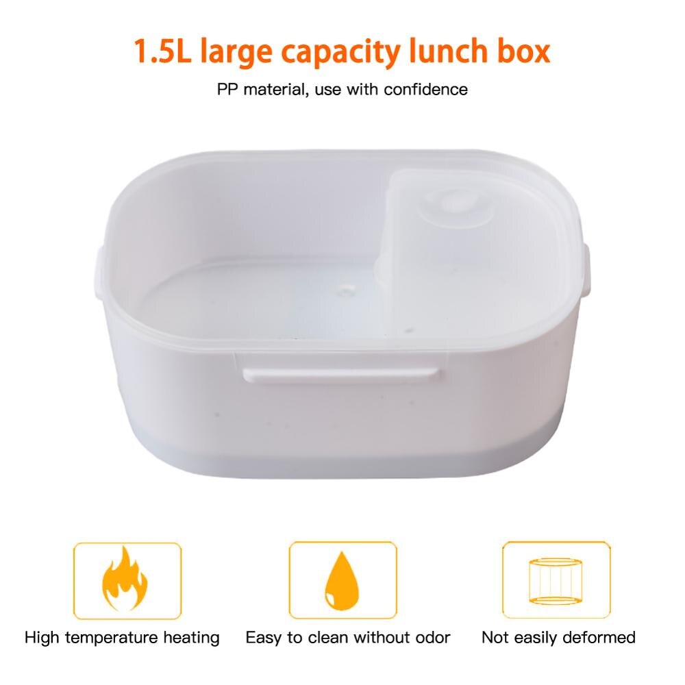 1.5L Elektrische Verwarming Lunchbox Huis & Auto 12V 220V Plug-In Lunchboxen Plastic Of Stalen voedsel Container Draagbare Gerecht Bento Box