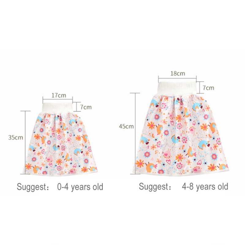 Imperméable à l'eau couche-culotte couche-culotte urine jupes coton pantalon d'entraînement pour bébé bébé garçon fille lit de couchage vêtements pot formation