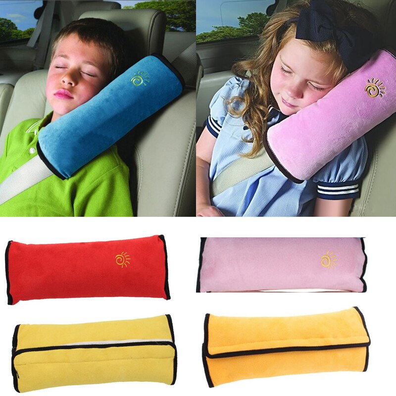 Baby pude bil sikkerhedssele & sæde søvn positioner beskytte skulderpude juster køretøjs sædehynde til børn baby legepladser