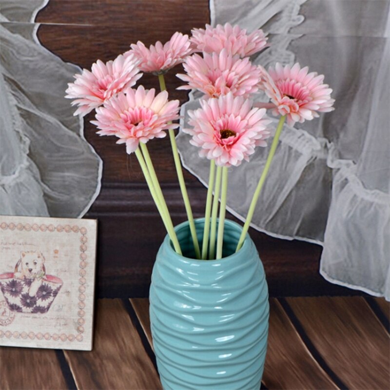 Kunstbloemen Nep Daisy Bulk Bruiloft Decoratie Zijde Boeket Zonnebloemen Decor Plastic Gerbera Bloemstukken Tafel Ce