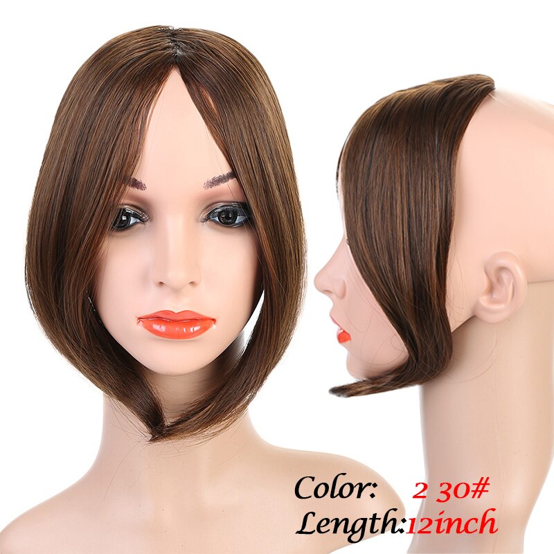 PAGEUP Long Clip In on Front Hair Bang Side Fringe Hair Extension Real Natural Synthetic Bangs Hair Piece: 2  30