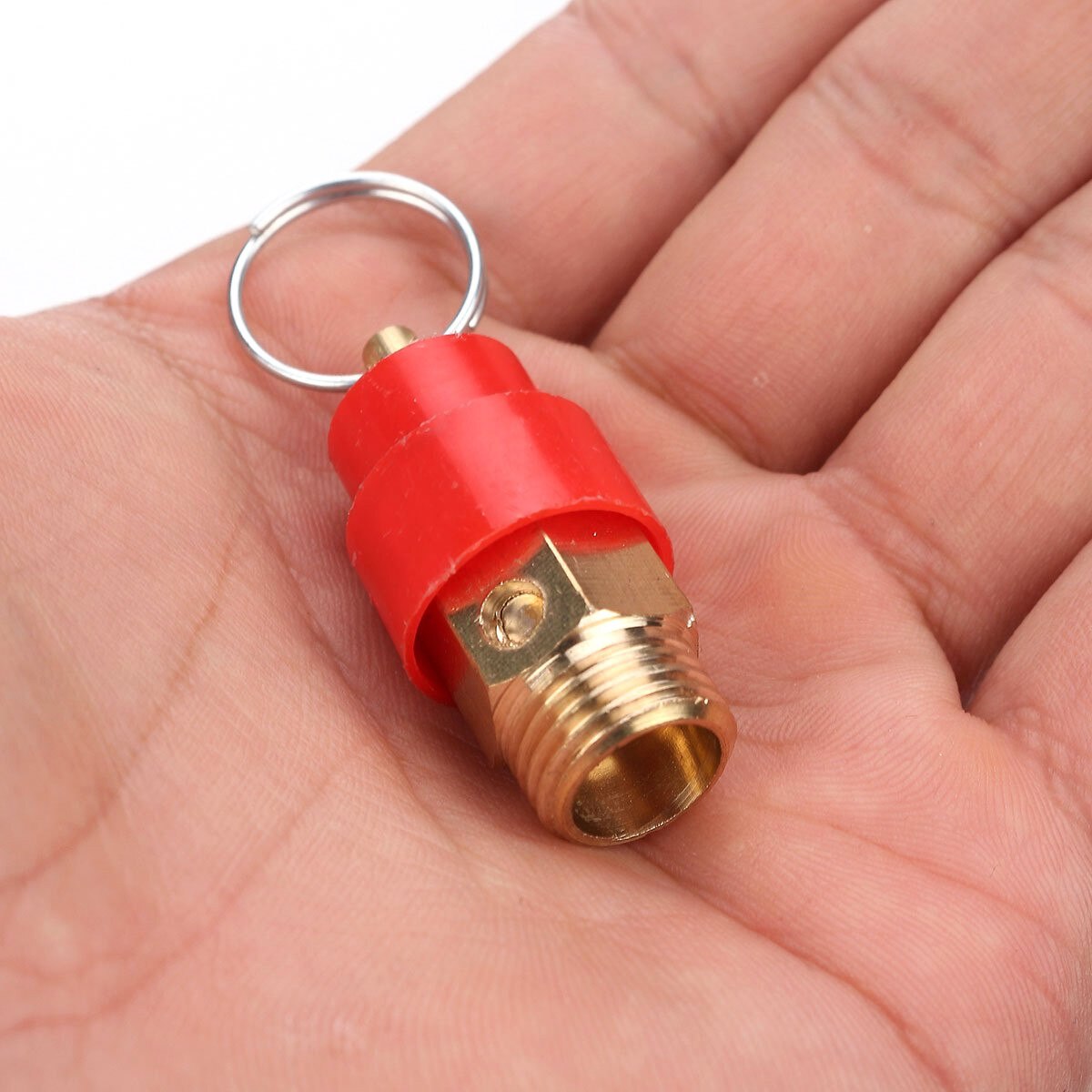 1pc Brass Safety Relief Valve 1/4'' BSP 120PSI Pressure Release Regulator 9mm Diameter For Air Compressor