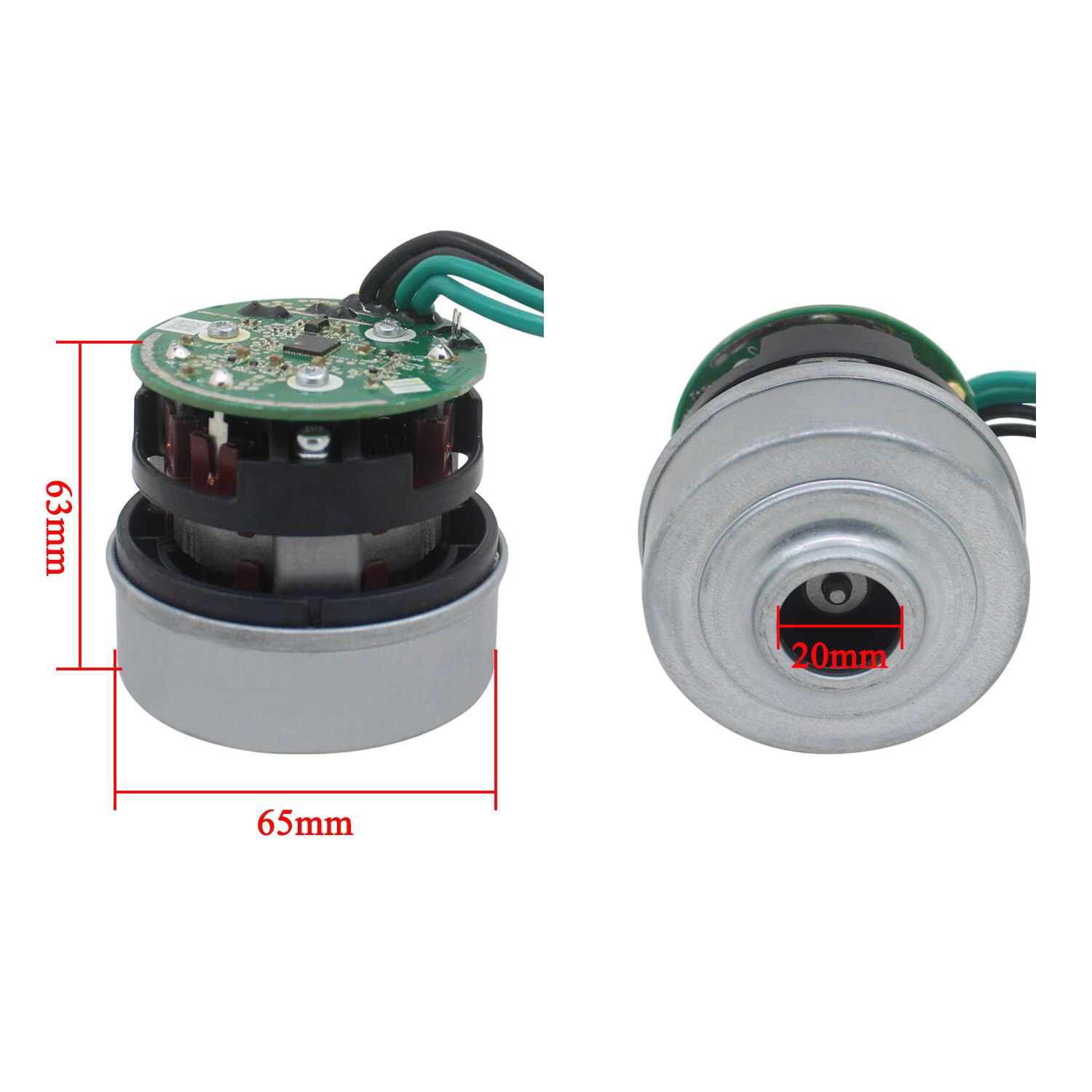 Motor sin escobillas trifásico, motor sin escobillas con batería de litio, accesorios de aspiradora para DC18-24V, 300W, 350W