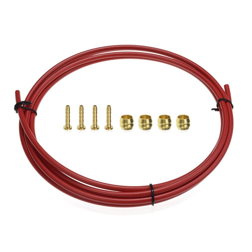 Plastic/Hars Remslang Voor Fiets Hydraulische Schijfrem Mountainbike Olie Remleiding Pijp Olie Naald Set: red