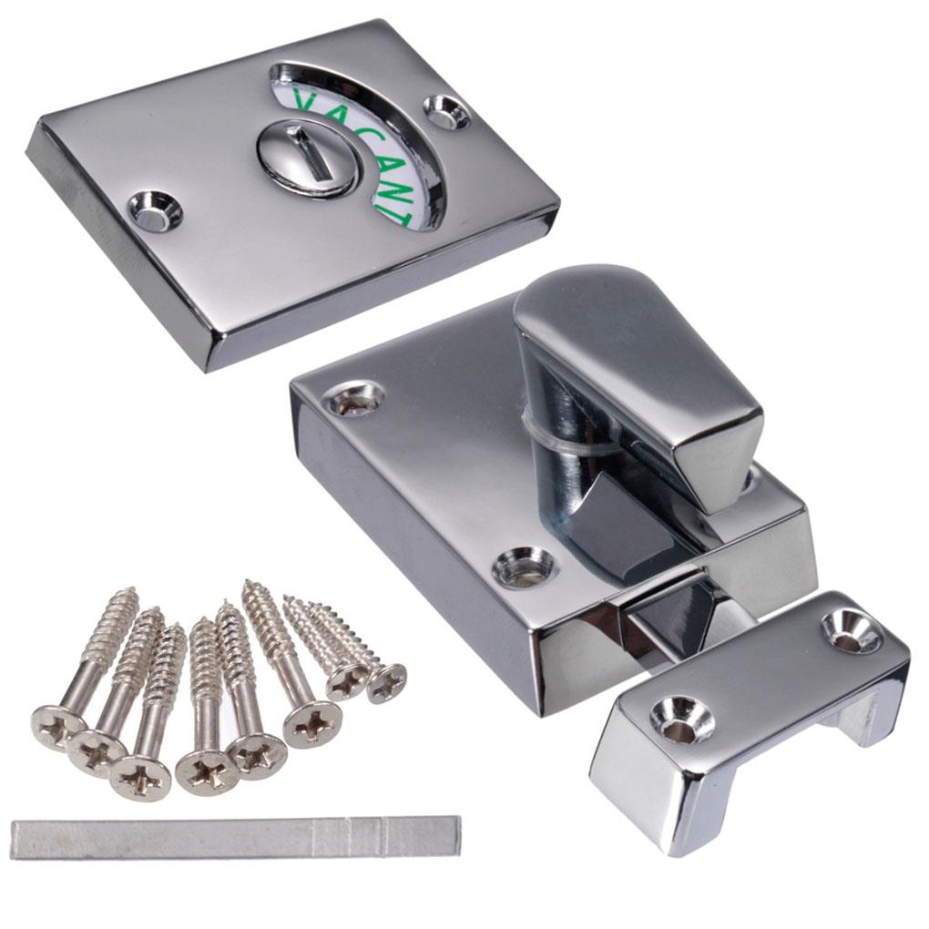 Door Lock Household Replacement Indicator Lock Bolt Fixed Brushed Or Chromed Bathroom Toilet Door Lock Handle Random