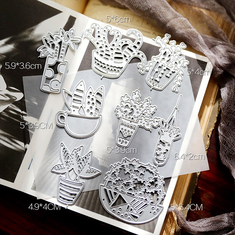 2022 Spring Lace Series Flower Frame Metal Cutting Dies Stencils for DIY Scrapbooking Decorative Embossing DIY Paper Cards: WD10