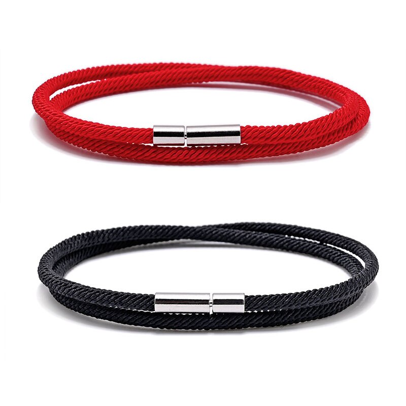 Coppia di braccialetti in corda di milano nuovi modelli di esplosione transfrontaliera fibbia doppio strato milano linea bracciali in corda a mano per donna