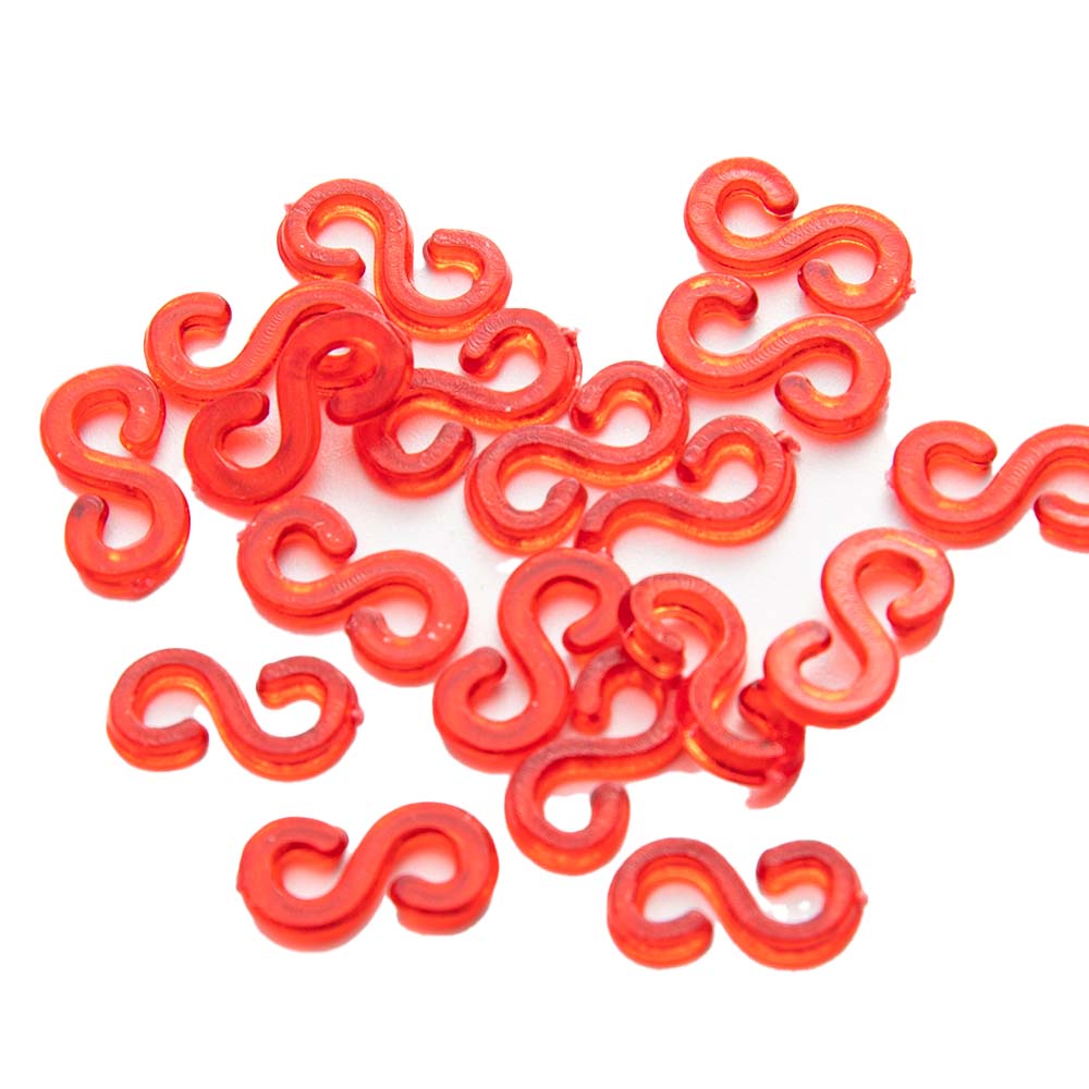 500 Uds S Clips gancho conectores de plástico recargas para DIY encanto telar banda de goma pulsera joyería suministros accesorios: Gris oscuro