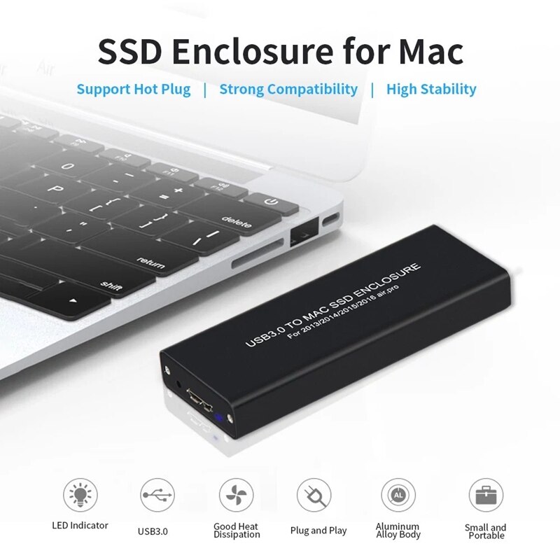 USB3.0 Naar Mac Ssd Behuizing USB3.0 Aluminium Ssd Behuizing Voor Air/Pro/Retina: Default Title