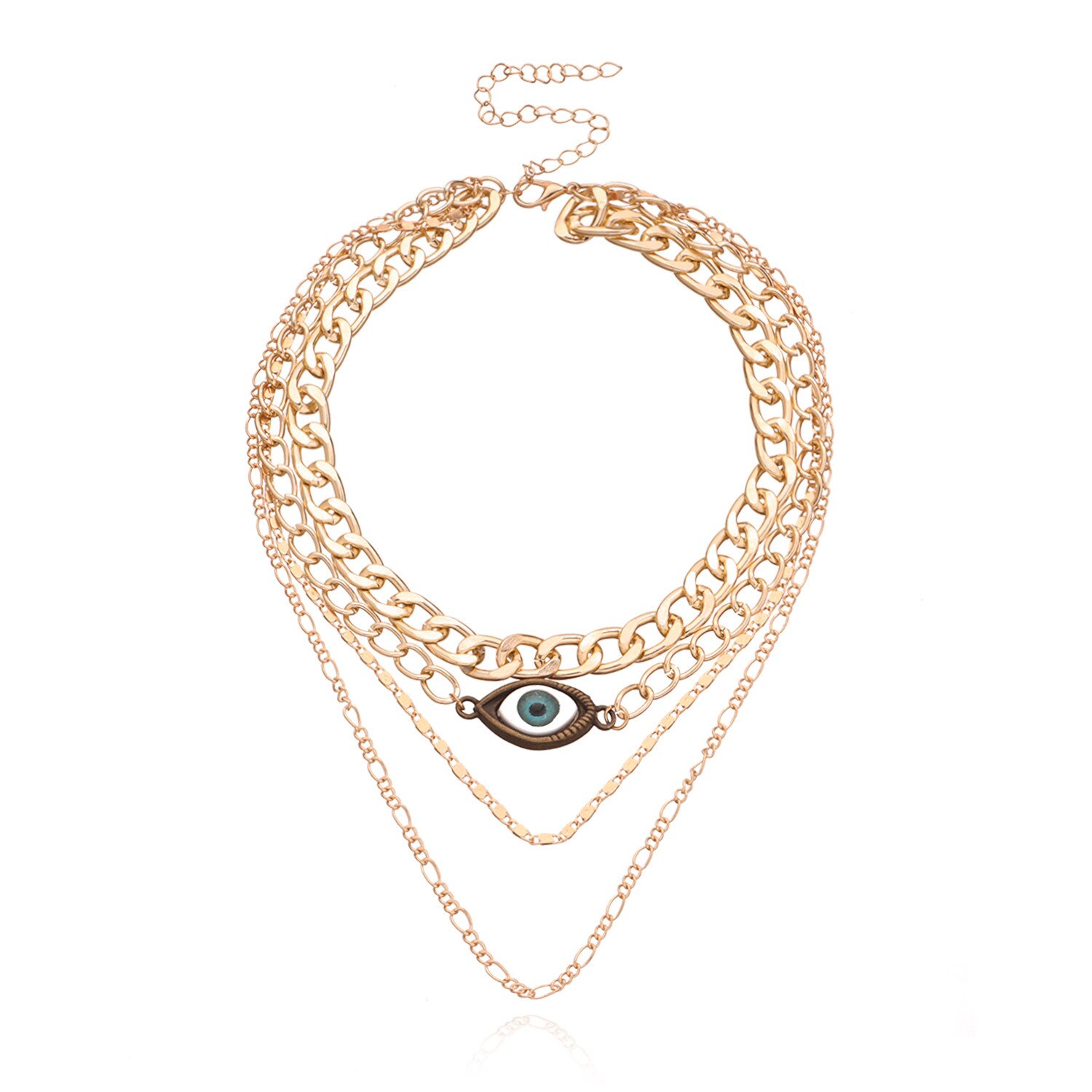 Moda turecki Evil Eyes wielowarstwowe naszyjniki dla kobiet czeski Vintage diabeł wisiorek naszyjniki Choker koraliki Party biżuteria nowy: NY-147