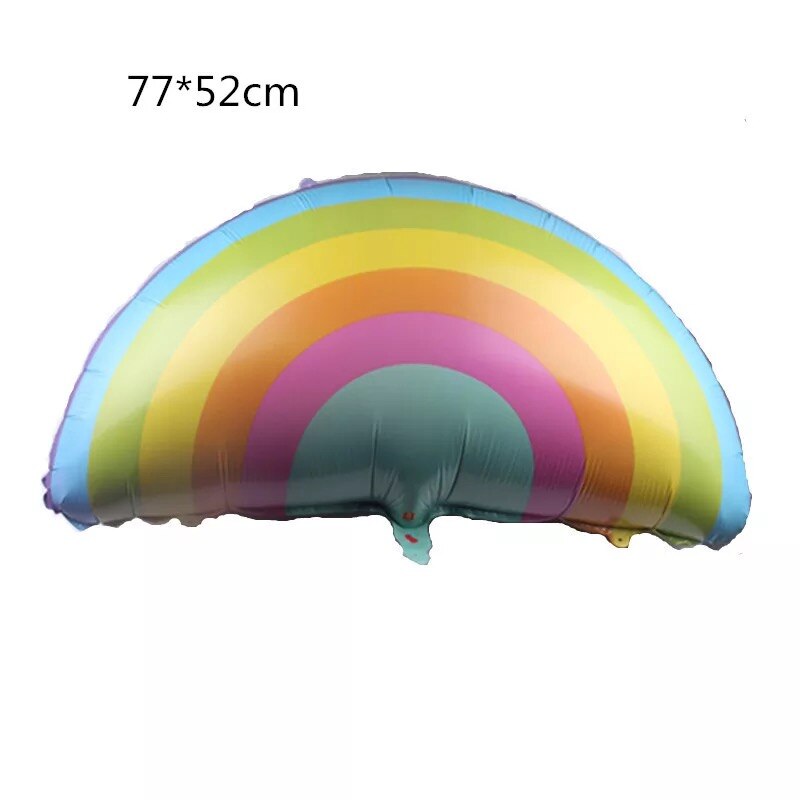 1Pcs Cartoon Regenboog Glimlach Blauwe Wolk Zon Folie Ballon Kids Speelgoed Voor Bruiloft Gelukkige Verjaardag Party Decor Baby douche Globos: Olijf