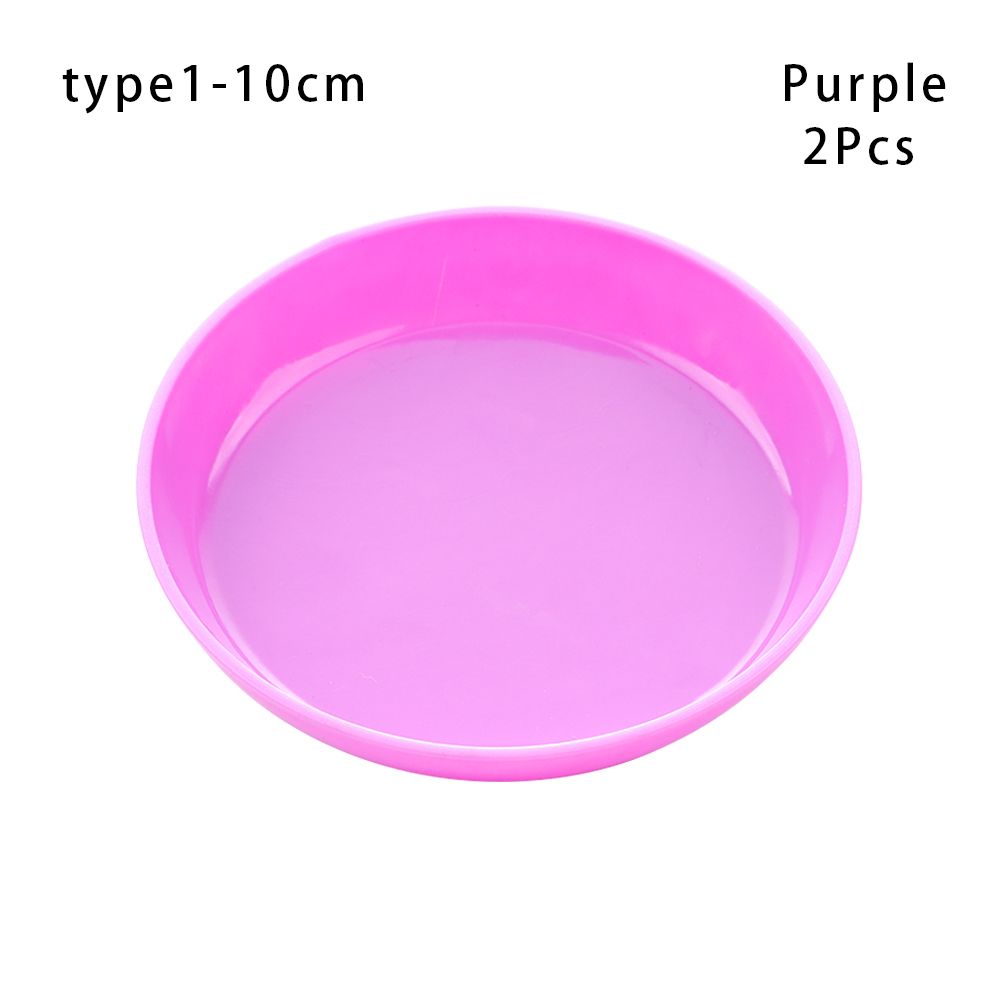 2Pcs Plastic Flower Pot Durable Heavy Duty Plastic Tray Saucers Indoor Outdoor Plant Saucer Drip Trays