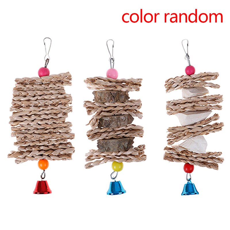 1 sztuk kolorowe zabawki dla papug z naturalnego drewna dla zwierząt domowych zabawka robić żucia dla papugi ptak zabawkowe klatki dla dużych papug