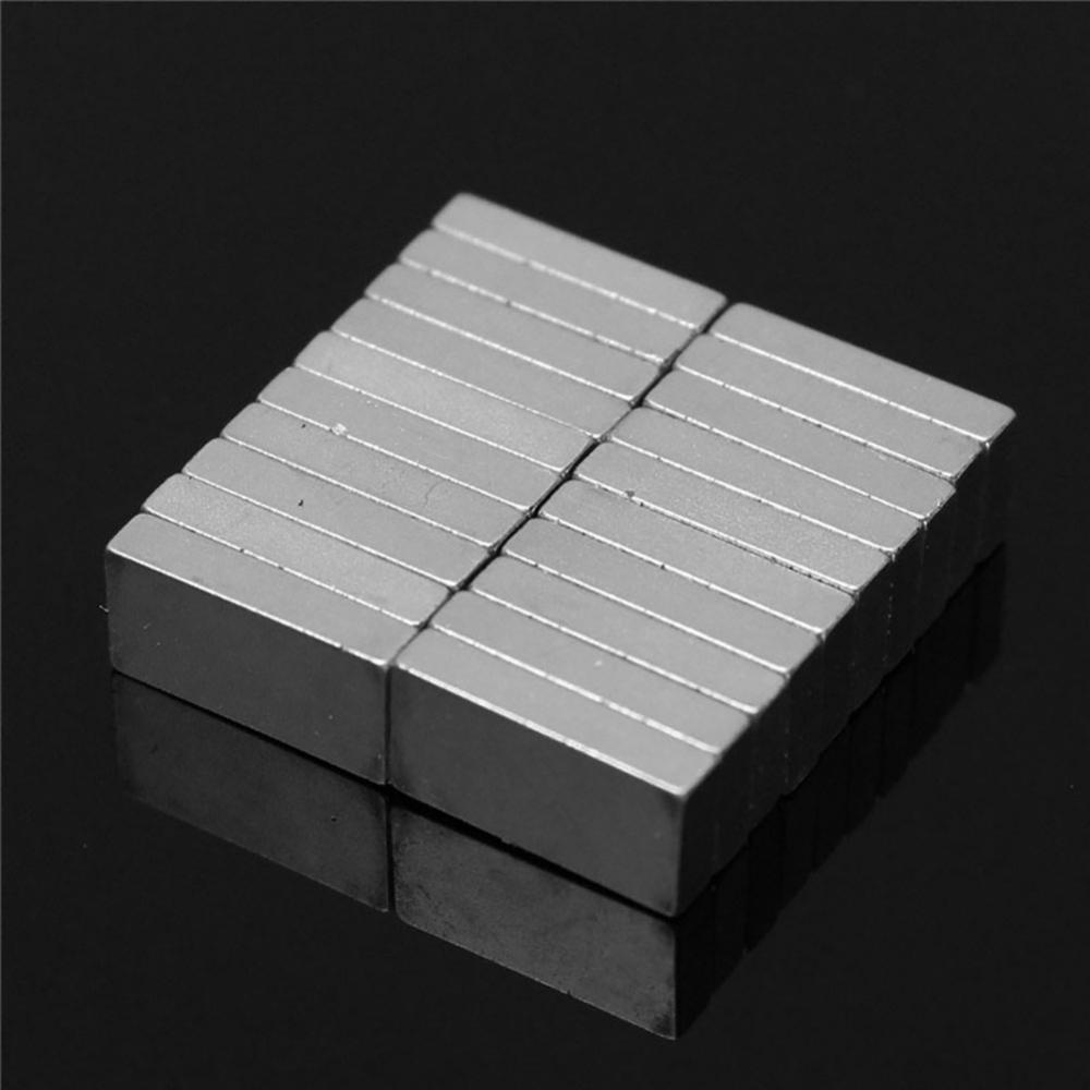 20Pcs 10X5X2Mm N52 Super Sterke Cuboid Vorm Blokken Zeldzame Aarde Neodymium Magneten Koelkast Ambachten voor Akoestische Veld Elektronica