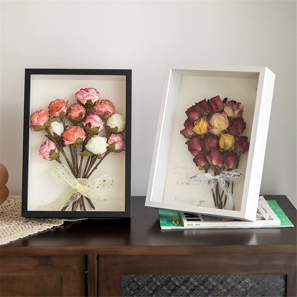 Dried Flower Hollow Frame DIY Photo Frame Shell Conch Moon , Can Put Things You Like Inside, a Birthday Home Decoration