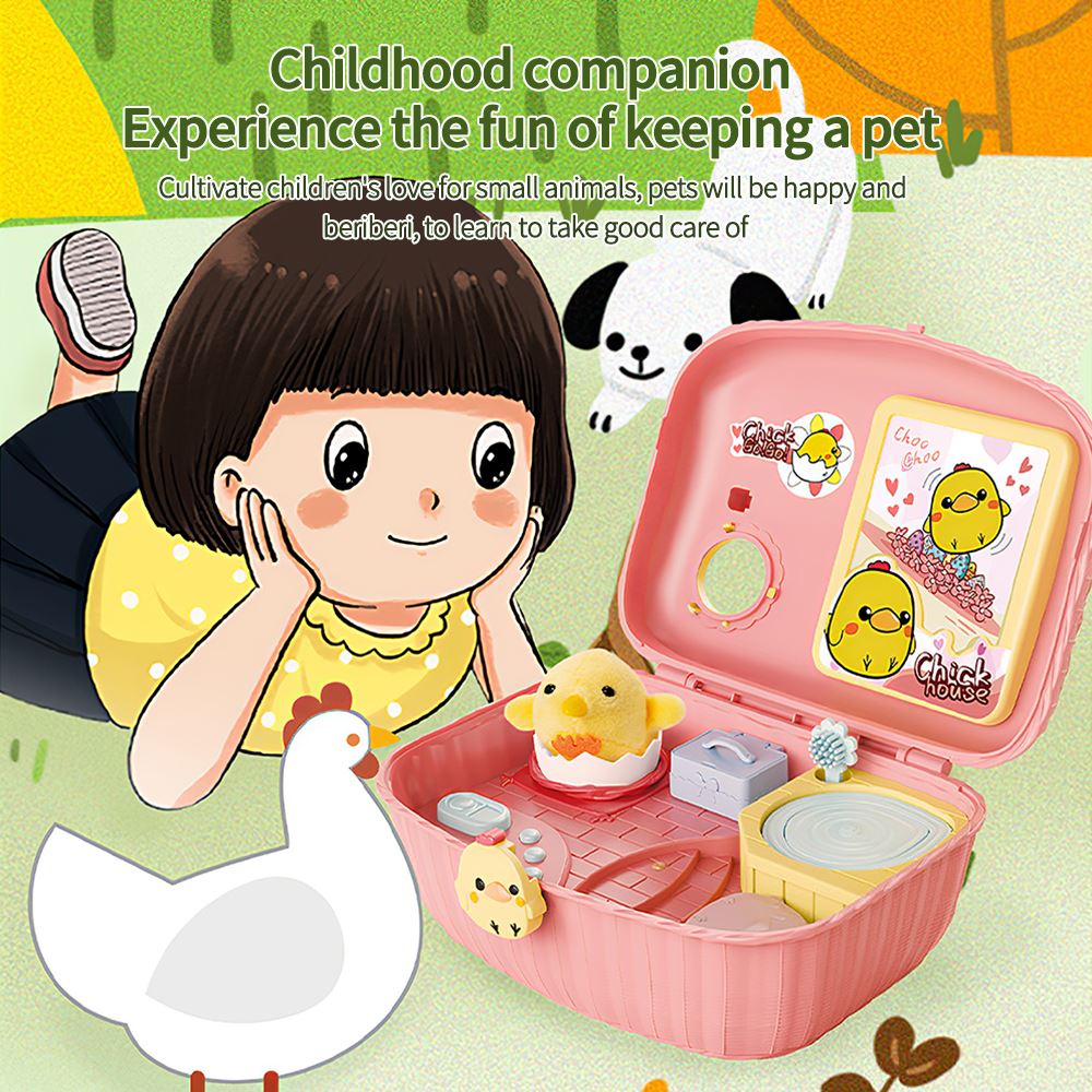 Kinderen Speelgoed Speelhuis Chick Speelgoed Kit Met Opbergdoos Fun Kip Raising Game Kinderen Interactieve Speelgoed Meisje Speelgoed Tool kit