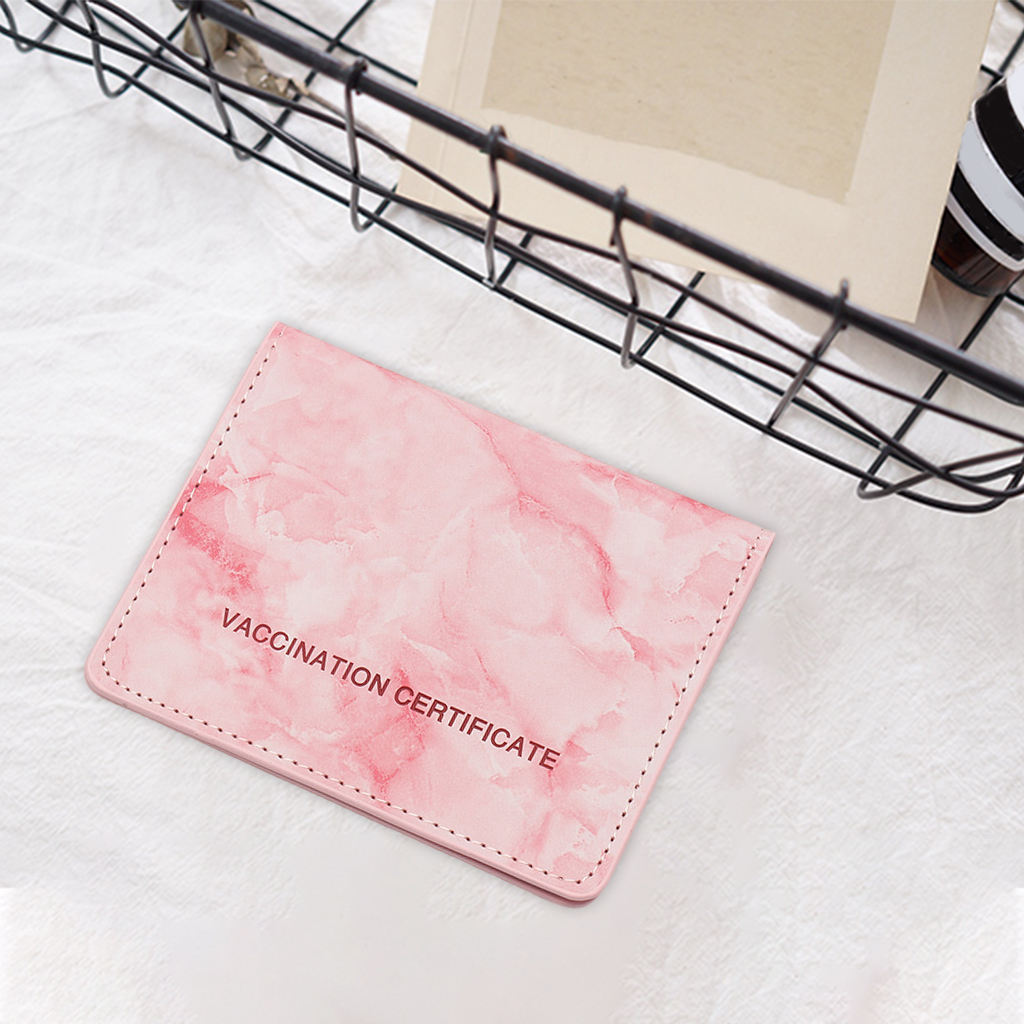 Vaccinatie Kaart Beschermhoes Slim Credit Kaarthouder Cdc Vaccinatie Kaarthouder Voor Beschermen Vaccin Certificaten: Pink
