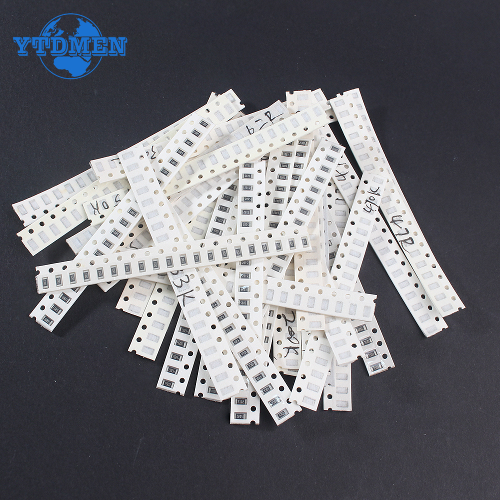 660PCS Resistencia SMD 0603 0805 1206 1% Resistencia Kit surtido 1 Ohm - 1M Ohm Resistencias en chip