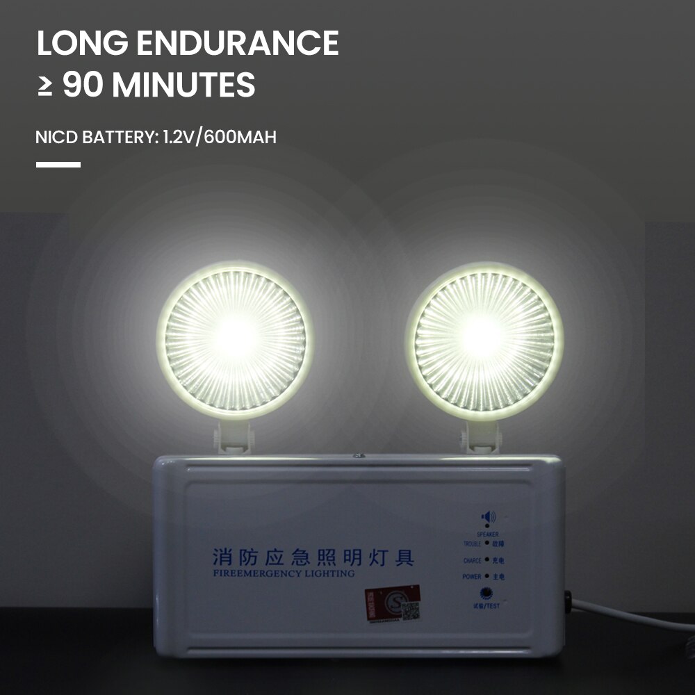 Xtra Brightness Fire Emergency Lighting 3W AC220V power supply safety accidents Fire Emergency Light with Force Start Function