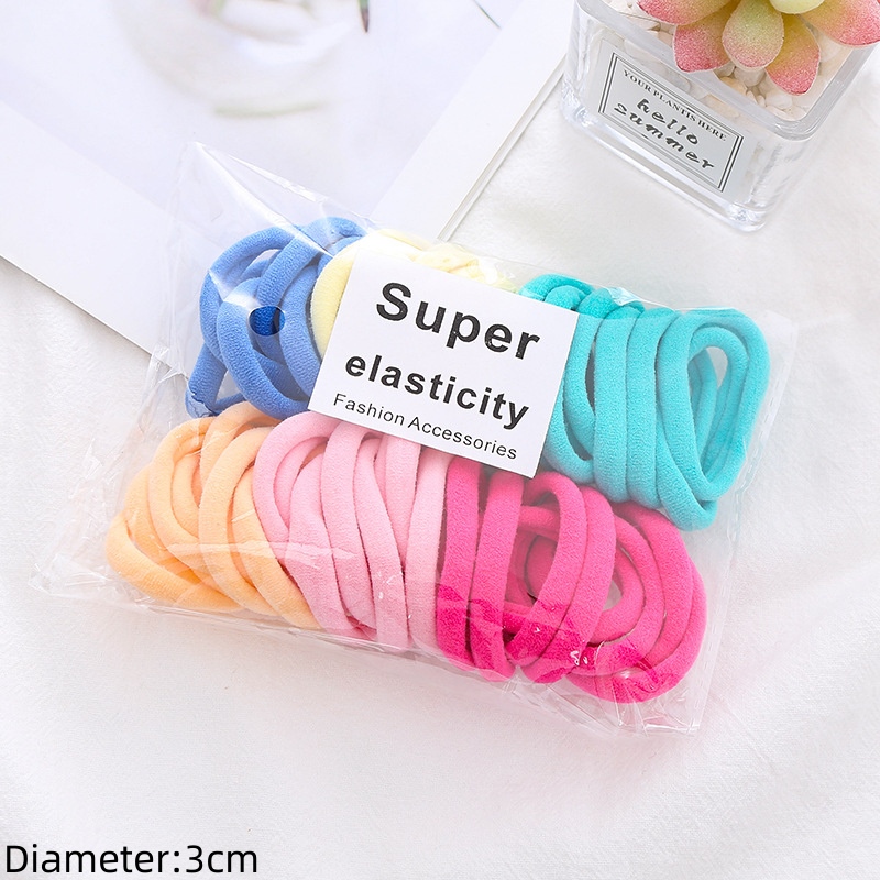 50 Uds. Banda elástica negra para el cabello, lazos, colets, coleteros, resortes, accesorio de goma para niñas y mujeres, conjunto de soporte para coletas sin daños: Verde militar
