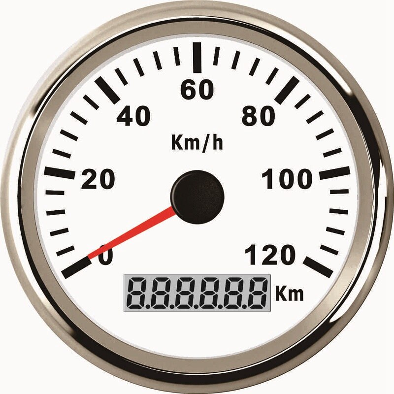 Velocímetro GPS Universal de 85mm, odómetro con indicador de velocidad de 120 km/h, con luz trasera roja, ATV, UTV, motocicleta, barco, Buggy, 12V/24V,