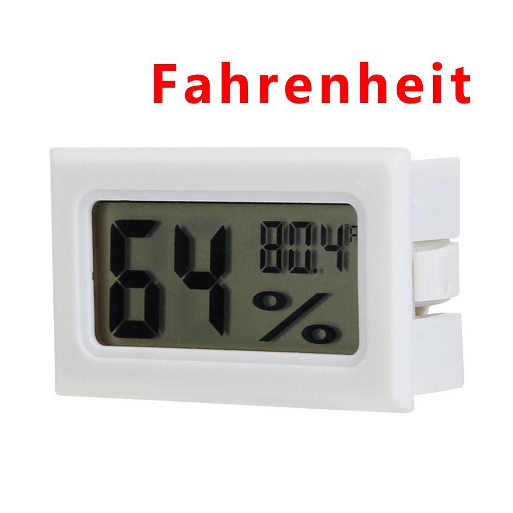 LCD Digital Thermometer for Freezer Temperature Mini LCD Digital Thermometer Hygrometer Temperature Humidity Meter: White Fahrenheit