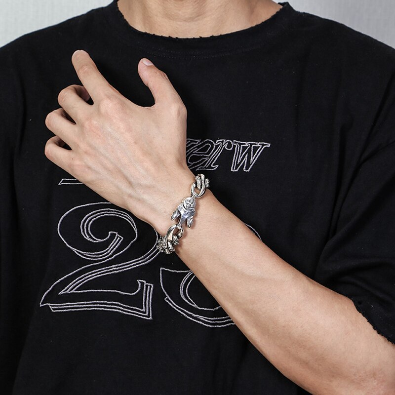 Originele Nationale Tij King Kong Stamper Ring Gesp Tank Armband Retro Handwoven Mannen Pure Overdracht Armband Sieraden