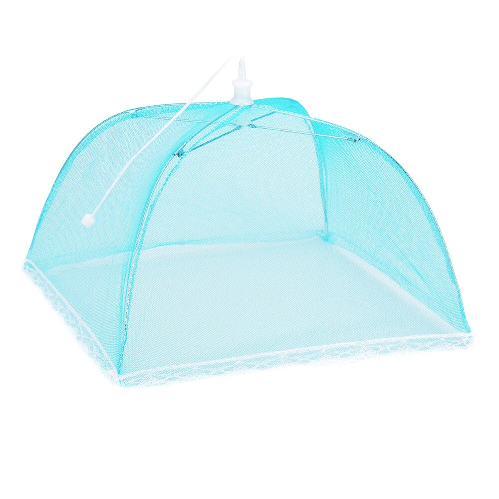 1 PC Pop-Up Mesh Screen Food Covers Large Pop-Up Mesh Screen Protect Food Cover Tent Dome Net Umbrella Picnic Food Protector#60: Blue