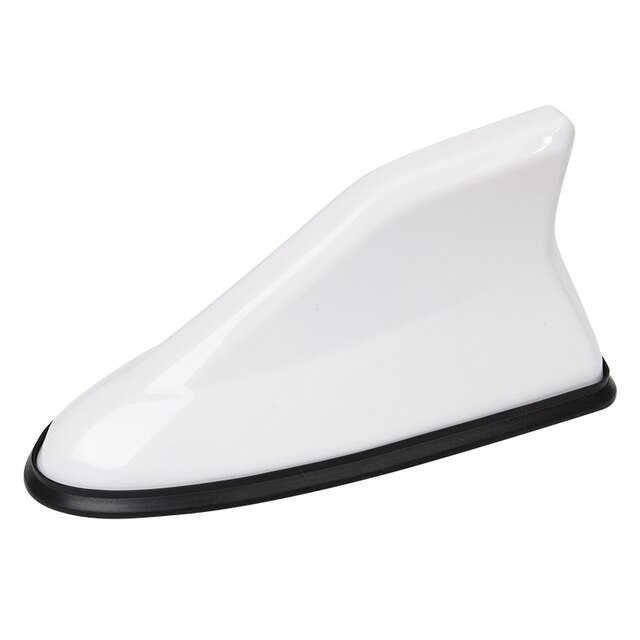 Car Roof Shark Fin Aerial Antenna Toppers Universal Auto Radio fm Antenna Signal Decorative For BMW/Honda/Toyota/VW/Kia/Nissan: white