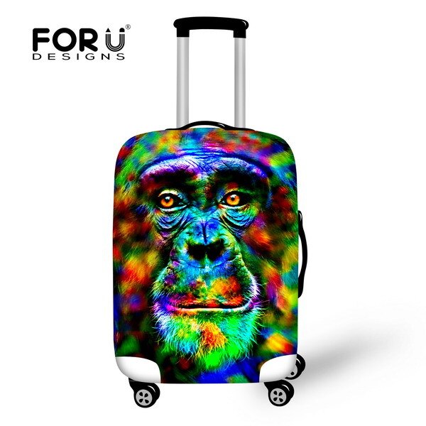 Luggage Cover - Elastic & Waterproof - Tiger Print - Fits 18-30 inch Suitcases: C0019 M