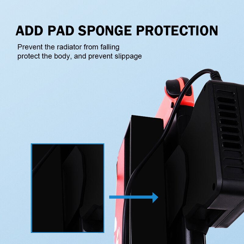 Data Frog Radiator Base With Cooling Fan For Nintendo Switch Console Cooler Heat Sink With LED Display for NS Switch Accessories