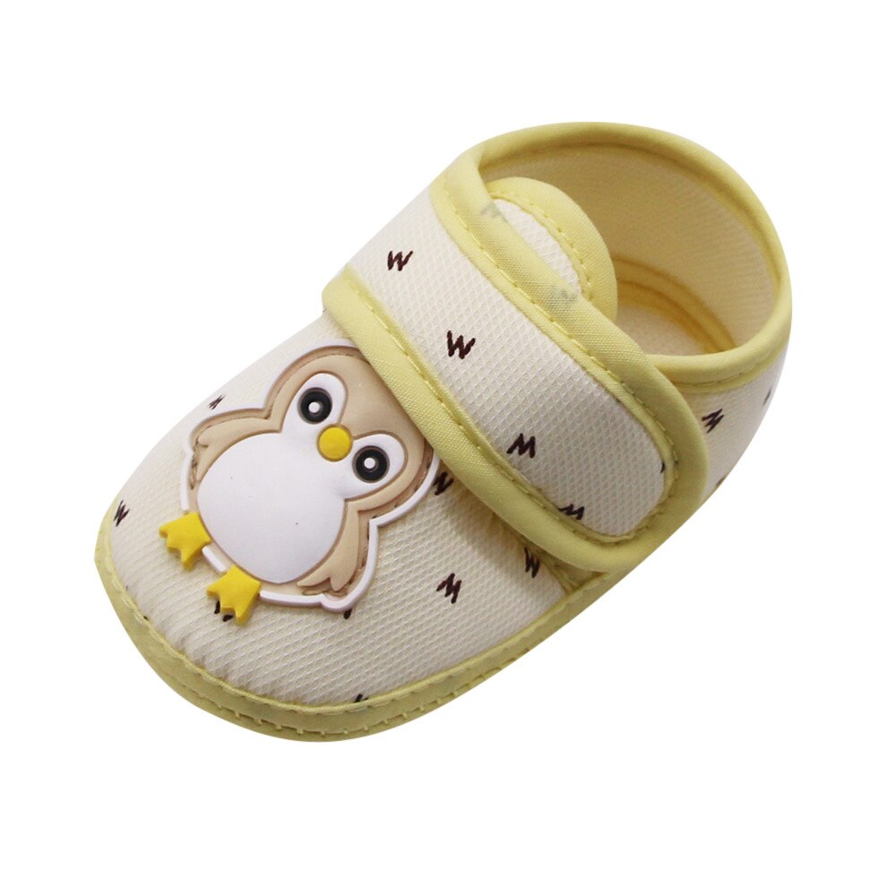 Arloneet Infant Pasgeboren Baby Meisjes Jongen Prewalker Pinguïn Cartoon Enkele Schoenen Non-Slip Soft Sole Baby Schoenen 20JUN25: YELLOW / 11