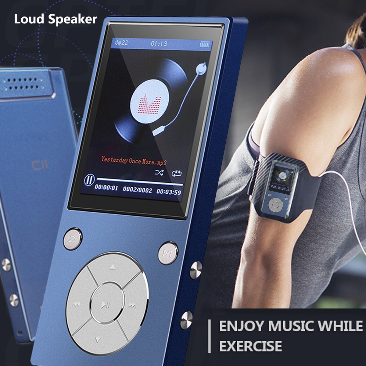 Bluetooth4.2 MP3 Player Speaker 2.4Inch Screen metal hifi music player with fm radio eBook hifi walkman support usbmini SD