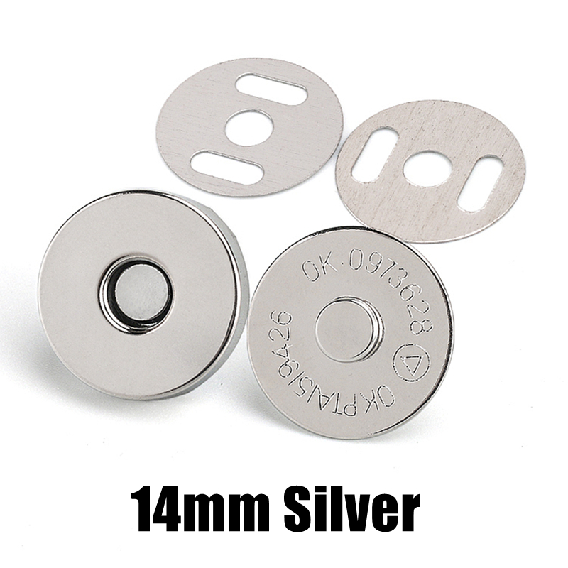 10 Pcs/Pack 14-18MM Magnetic Snap Fasteners Clasps Buttons Handbag Purse Wallet Craft Bags Parts Accessories