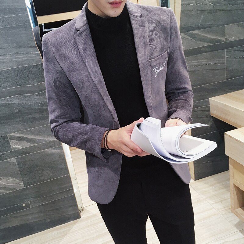 Business Casual Blazers Male Formal Jacket Popular Dress Suit Slim Fit Coat
