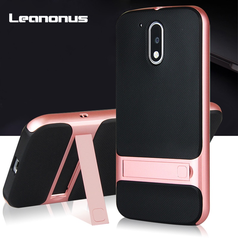 Leanonus 2 In 1 Armor Cover Case Voor Motorola Moto G4 G4Plus Hard Pc + Soft Tpu Coque Volledige bescherm Case Voor Moto G4 Plus Capa