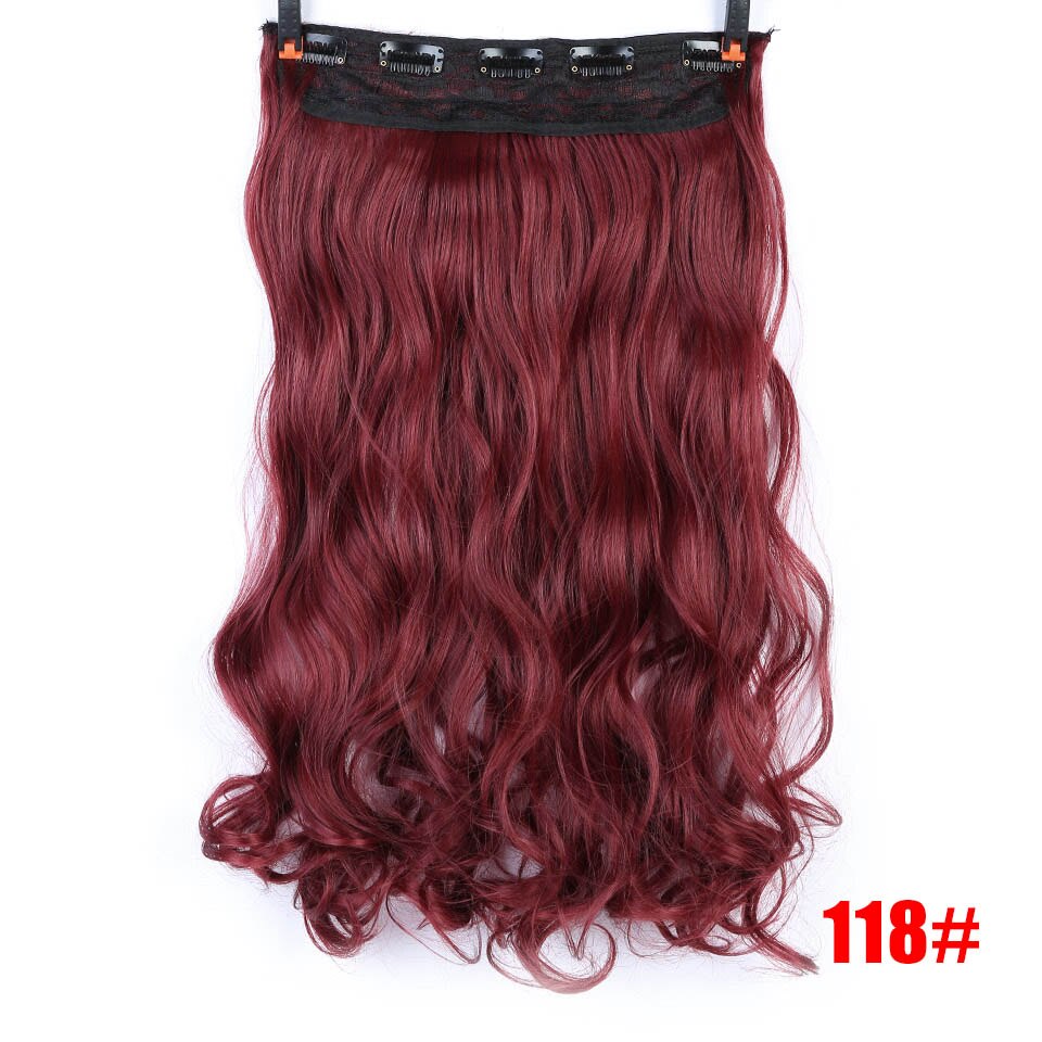 LM Extension capillaire synthétique à Clip | Postiche longue tendance une pièce, couleurs entordées à la , Extension capillaire avec pince: B901-118
