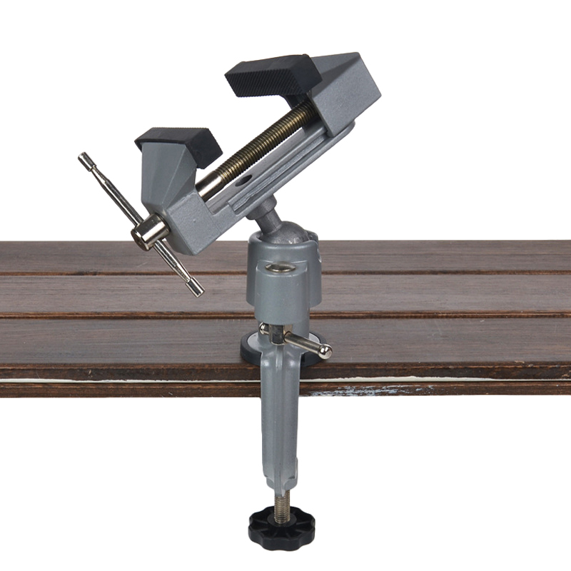 Universal Multi Angle Swivel Table Vice Clamp-on Grinder Bench Vise Electric Drill Holder Tool J8
