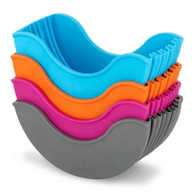 4Pcs Burger Fixed Box Kitchen Burger Holders Washable and Reusable Retractable Plastic Burger Rack Burger Plates Rack: Default Title