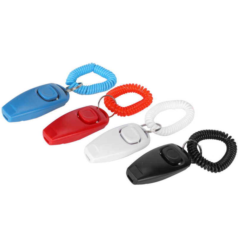 Doggy Training Clicker Dog Pet Repeller Barking Stopper 2 in 1 Pet Training Clicker and Recall Whistle